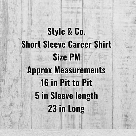 Style & Co PM Top Black White Tan Abstract Print Scoop Neck Stretch Knit Travel - Picture 4 of 7